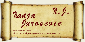 Nadja Jurošević vizit kartica